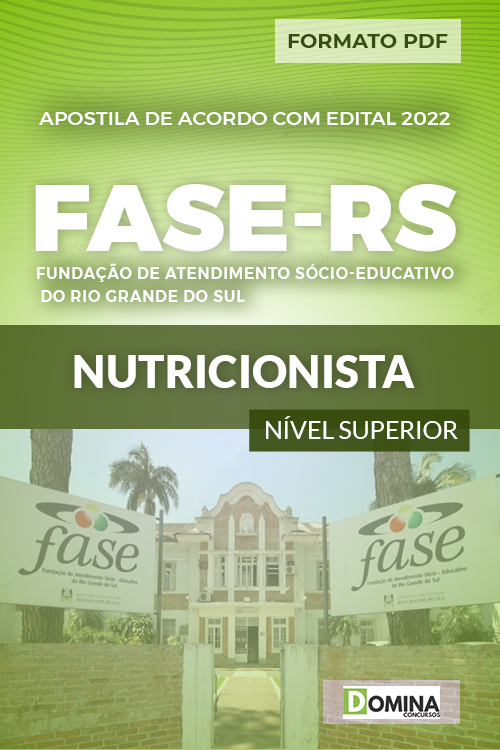 Apostila Digital Concurso FASE RS 2022 Nutricionista