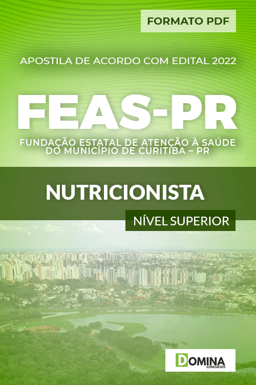Apostila Concurso FEAS Curitiba PR 2022 Nutricionista