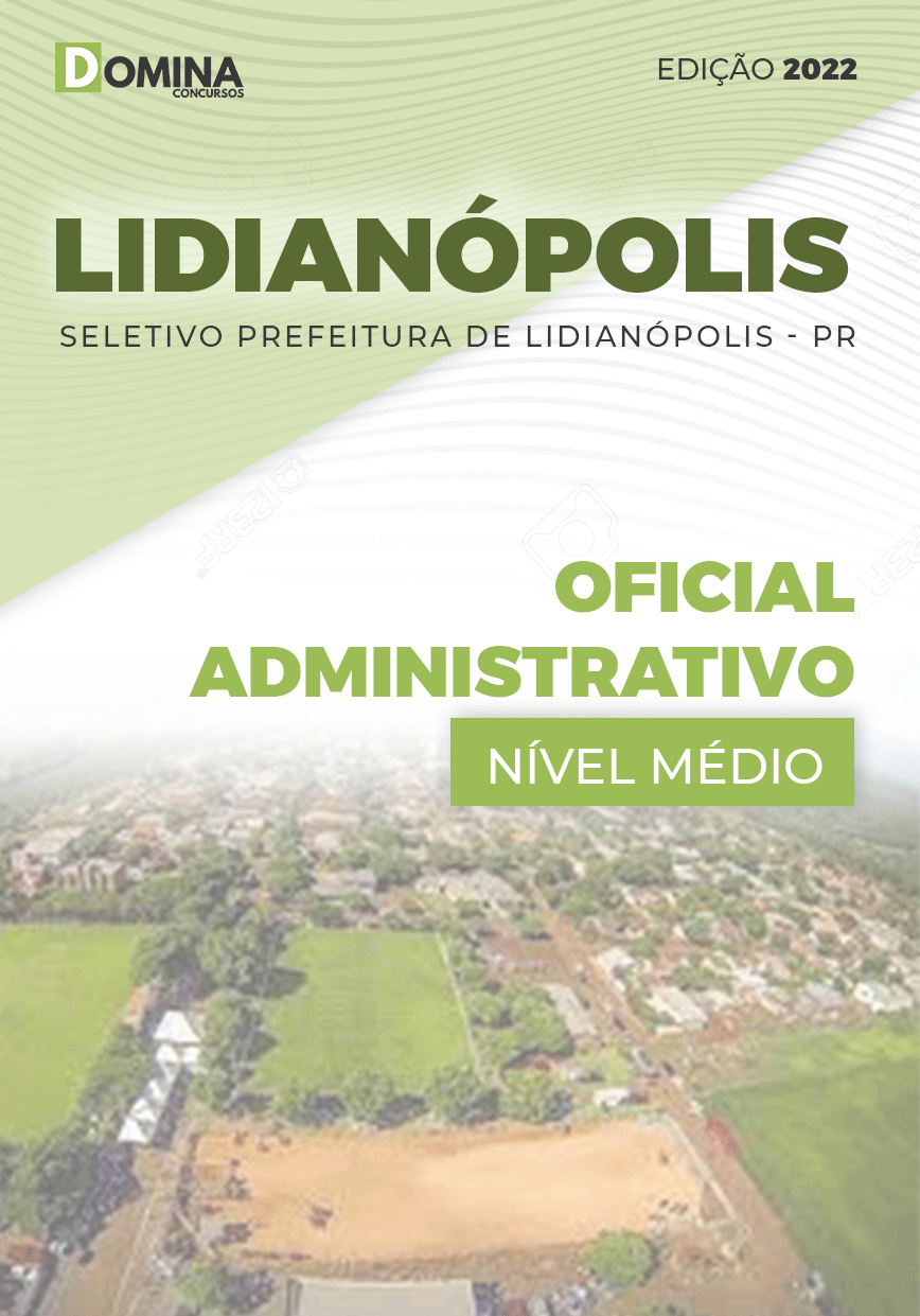 Apostila Pref Lidianópolis PR 2022 Oficial Administrativo