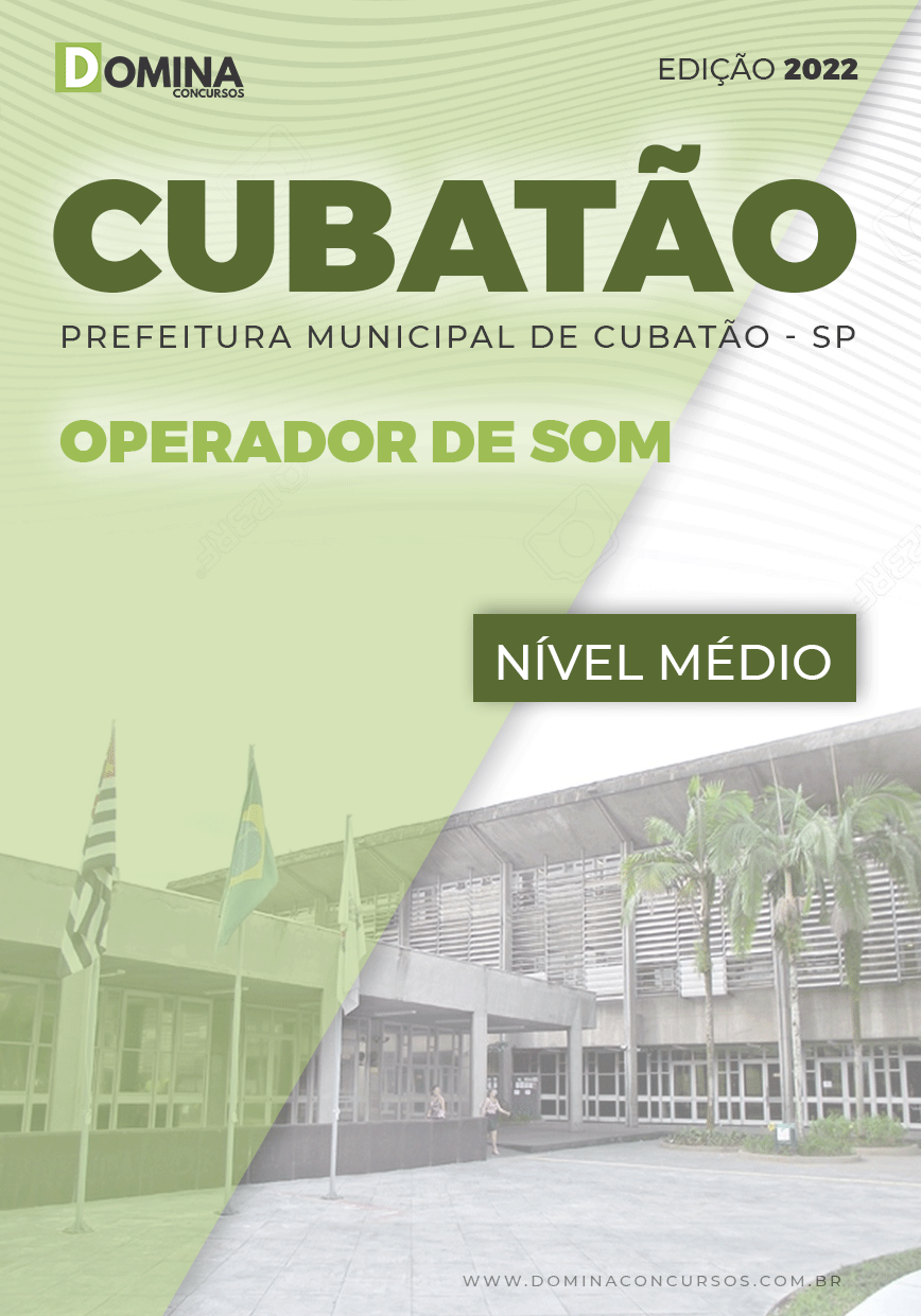 Apostila Concurso Pref Cubatão SP 2022 Operador Som