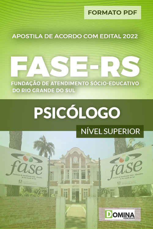 Apostila Digital Concurso FASE RS 2022 Psicólogo
