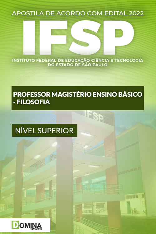 Apostila IFSP 2022 Professor Magistério EB Filosofia