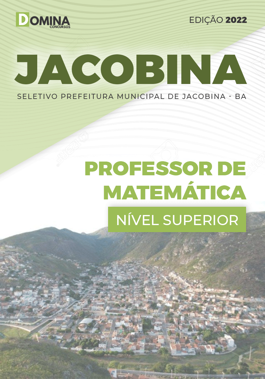 Apostila Pref Jacobina BA 2022 Professor Matemática