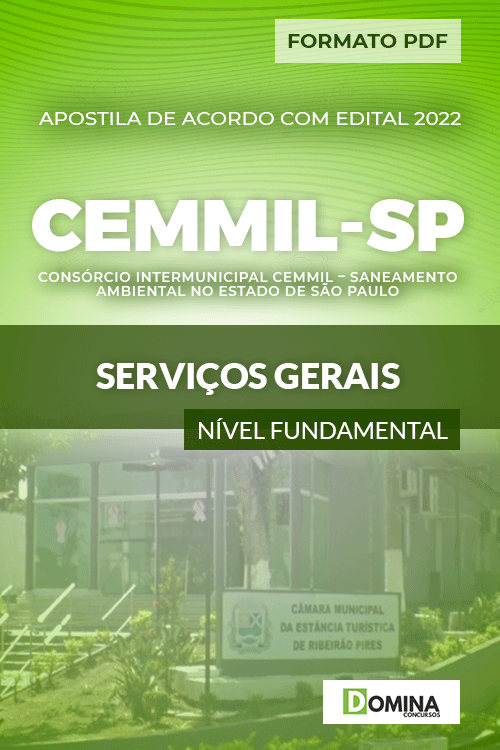 Apostila Processo Seletivo CEMMIL SP 2022 Serviços Gerais