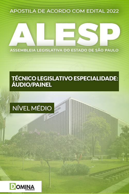 Apostila ALESP SP 2022 Técnico Legislativo Esp. Áudio Painel