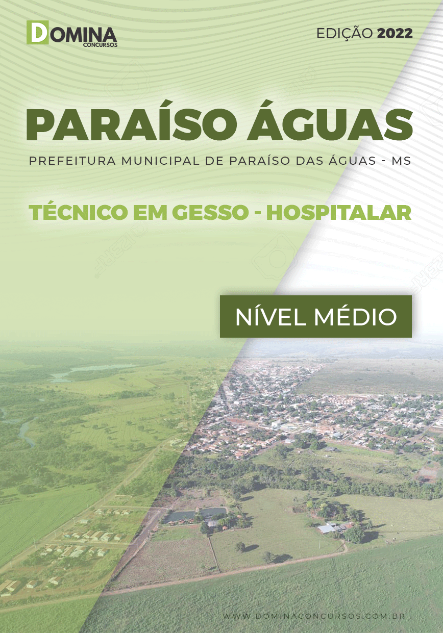Apostila Pref Paraíso Águas MS 2022 Técnico Gesso Hospitalar