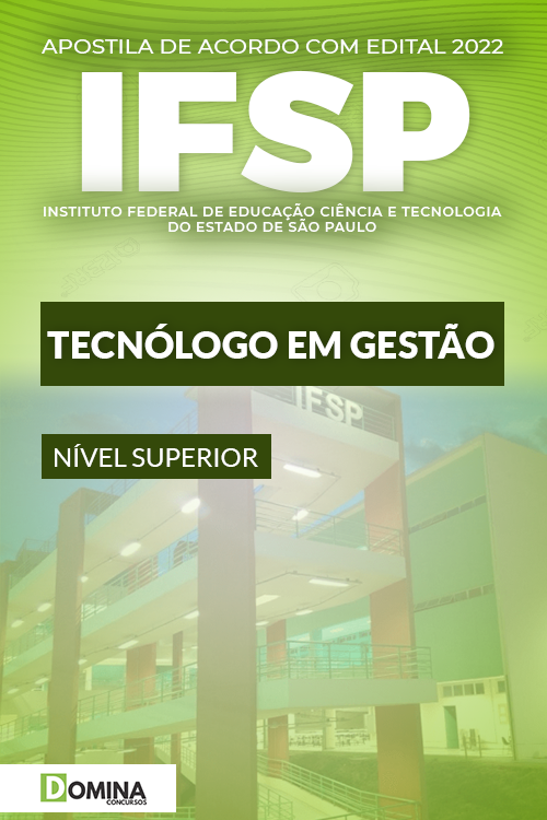 Apostila Concurso IFSP 2022 Tecnólogo em Gestão