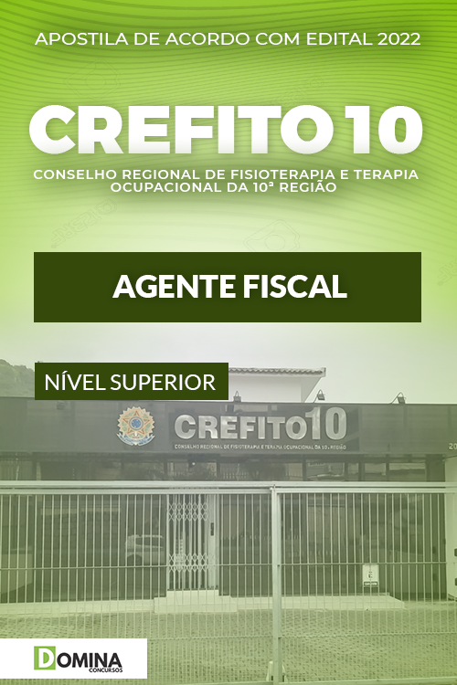 Apostila Concurso CREFITO 10 SC 2022 Agente Fiscal