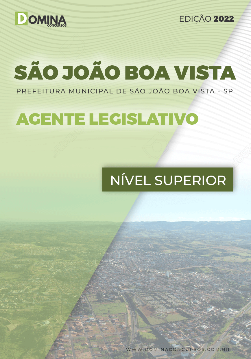 Apostila Câmara São João Boa Vista SP Agente Legislativo