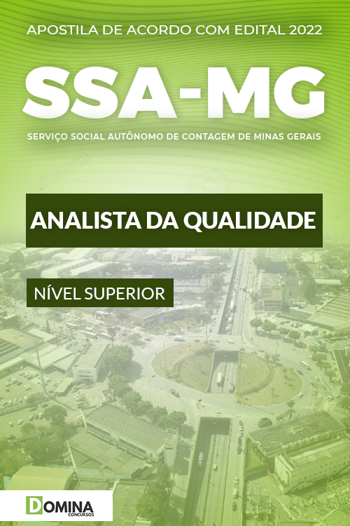 Apostila SSSA Contagem MG 2022 Analista Qualidade