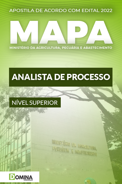 Apostila Digital Seletivo MAPA 2022 Analista de Processo