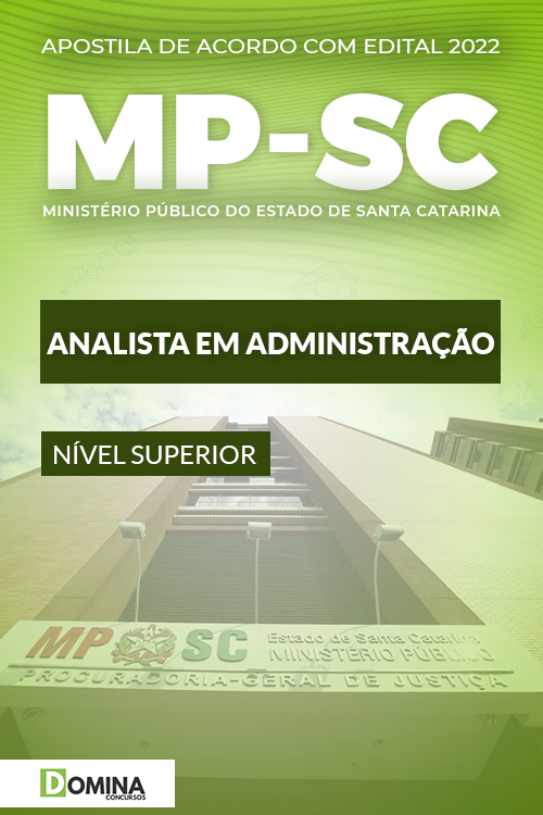 Apostila Concurso MP SC 2022 Analista Administração