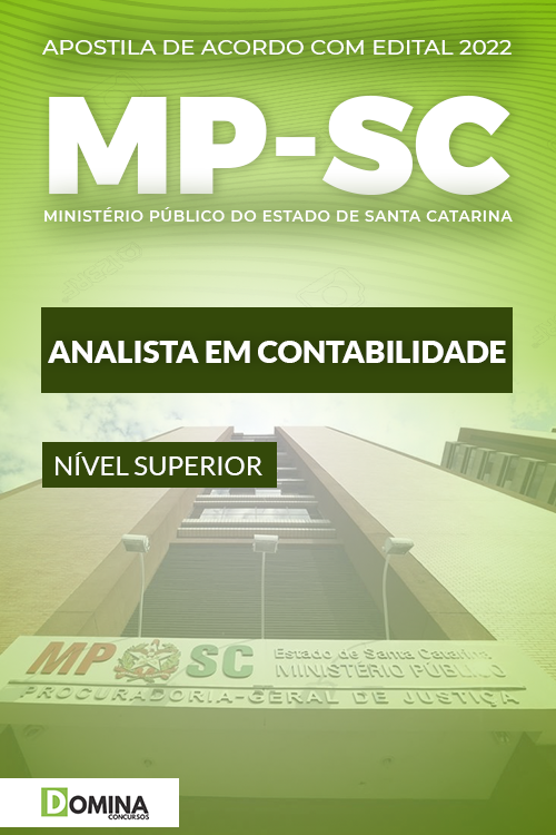 Apostila Concurso MP SC 2022 Analista Contabilidade