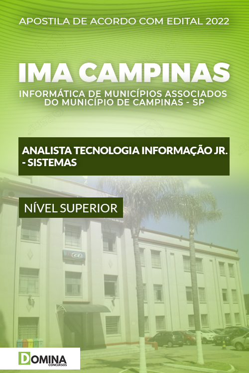 Apostila IMA Campinas SP 2022 Analista Informação Sistema