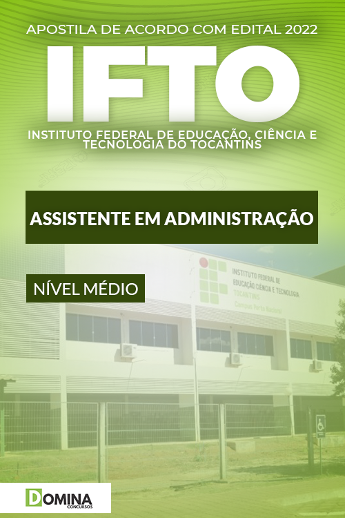 Apostila Concurso IFTO 2022 Assistente Administração