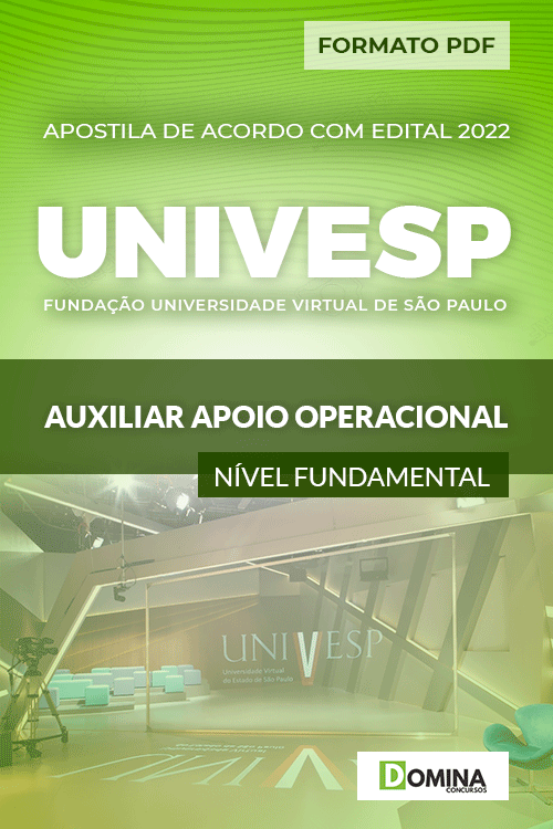 Apostila Seletivo UNIVESP 2022 Auxiliar Apoio Operacional
