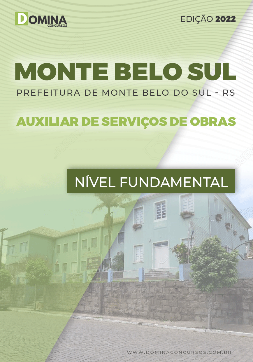 Apostila Pref Monte Belo Sul RS 2022 Aux. Serviços Obras