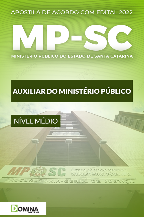 Apostila Concurso MP SC 2022 Auxiliar Ministério Público