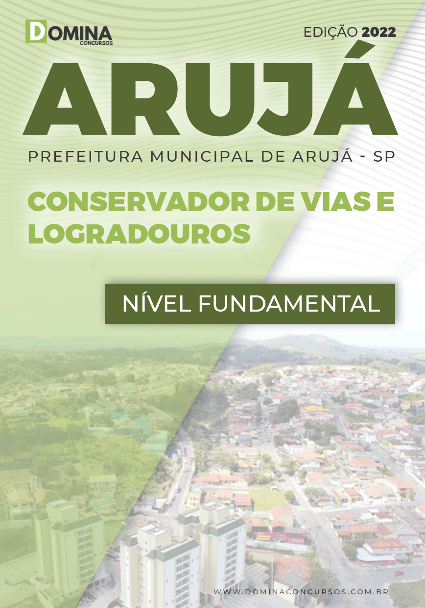 Apostila Pref Arujá SP 2022 Conservador Vias Logradouros