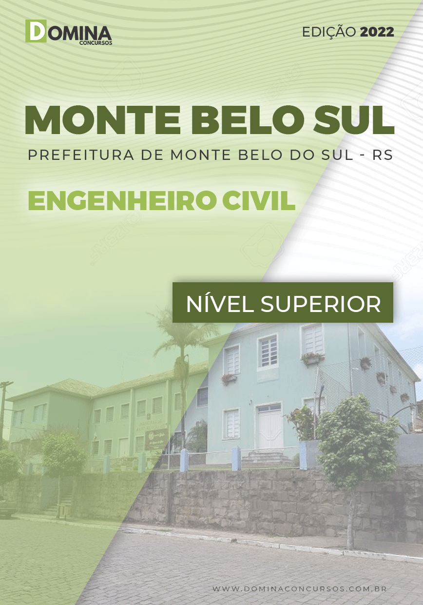 Apostila Pref Monte Belo Sul RS 2022 Engenheiro Civil