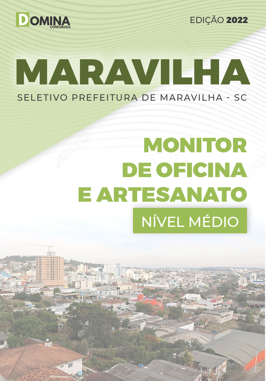 Apostila Pref Maravilha SC 2022 Monitor Oficina Artesanato