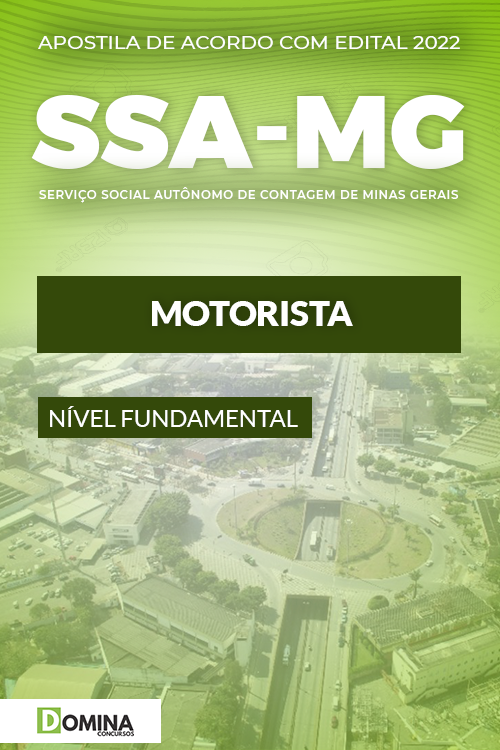 Apostila Seletivo SSA Contagem MG 2022 Motorista