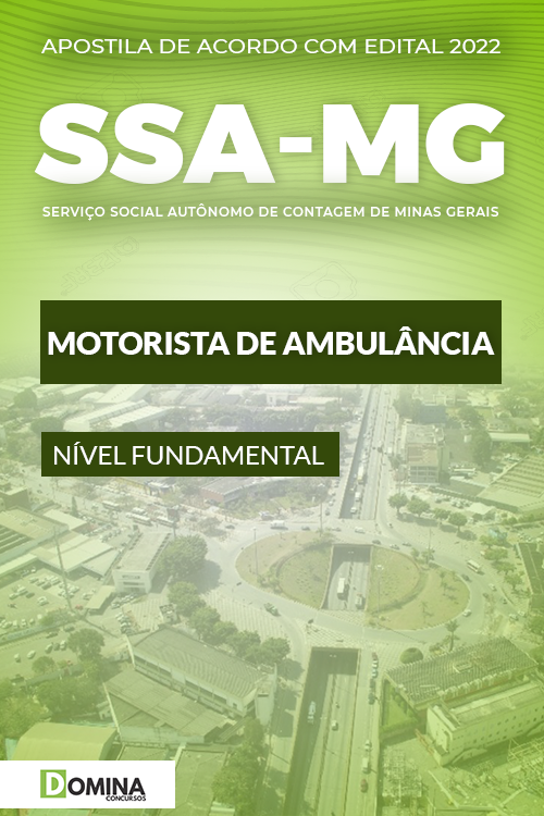 Apostila SSA Contagem MG 2022 Motorista Ambulância