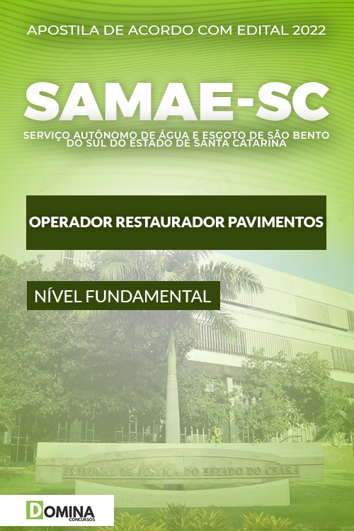 Apostila SAMAE São Bento Sul SC Op. Restaurante Pavimentos