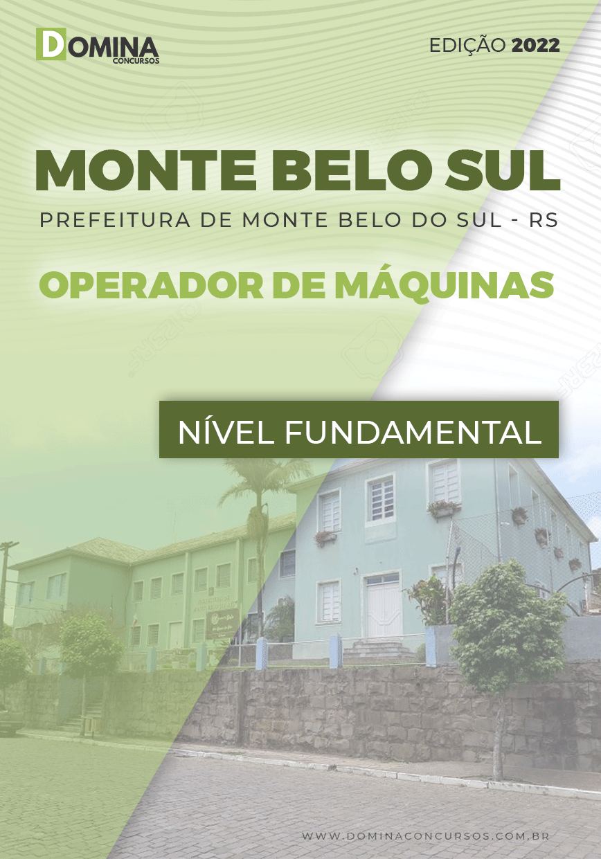 Apostila Pref Monte Belo Sul RS 2022 Operador Máquinas
