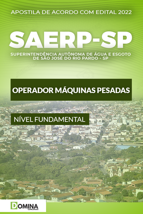 Apostila SAERP São José Rio Pardo SP 2022 Op. Máq. Pesadas