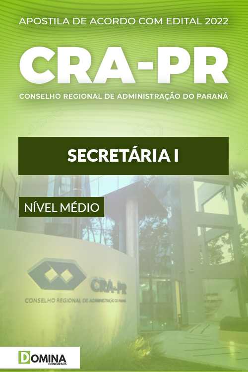 Apostila Digital Concurso Público CRA PR 2022 Secretário