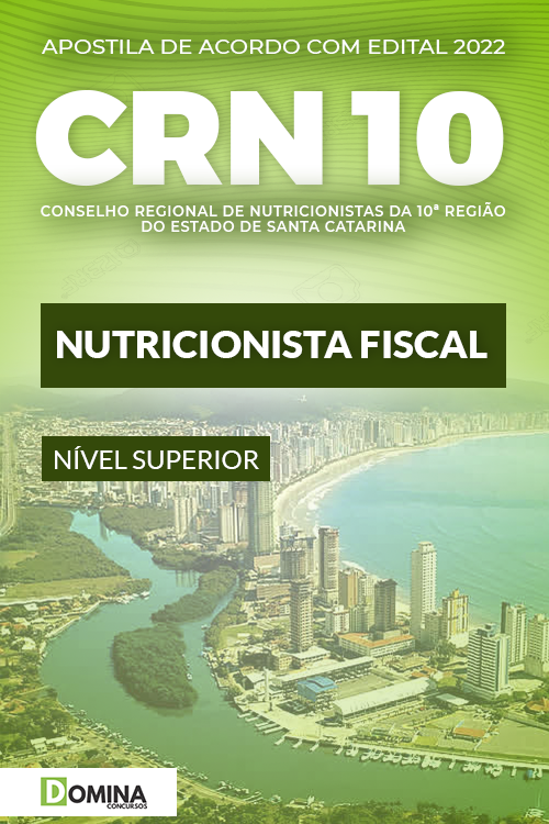 Apostila Digital CRN 10 SC 2022 Nutricionista Fiscal