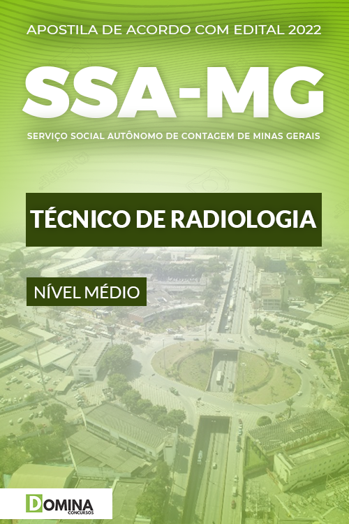 Apostila SSA Contagem MG 2022 Técnico Radiologia