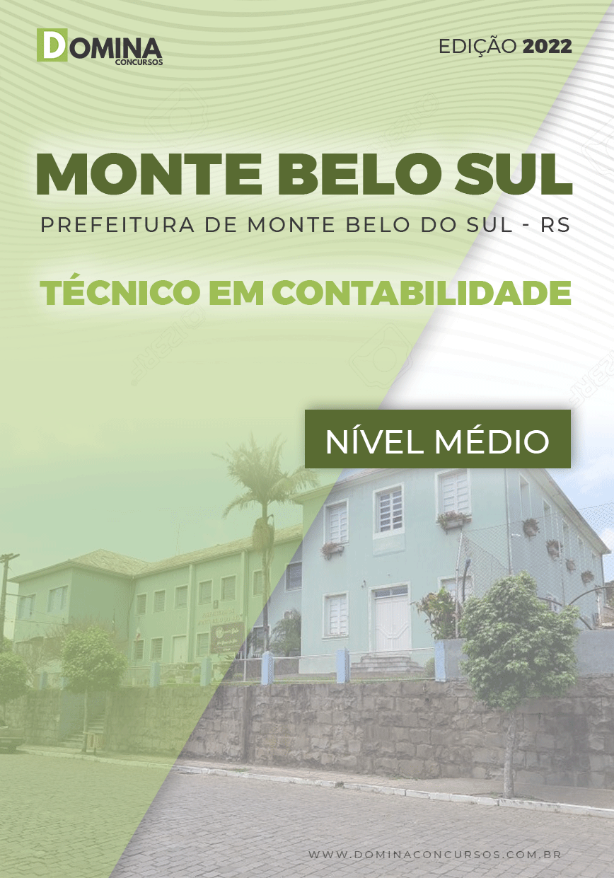 Apostila Pref Monte Belo Sul RS 2022 Técnico Contabilidade