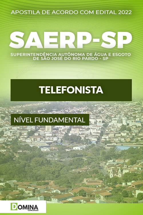 Apostila SAERP São José Rio Pardo SP 2022 Telefonista