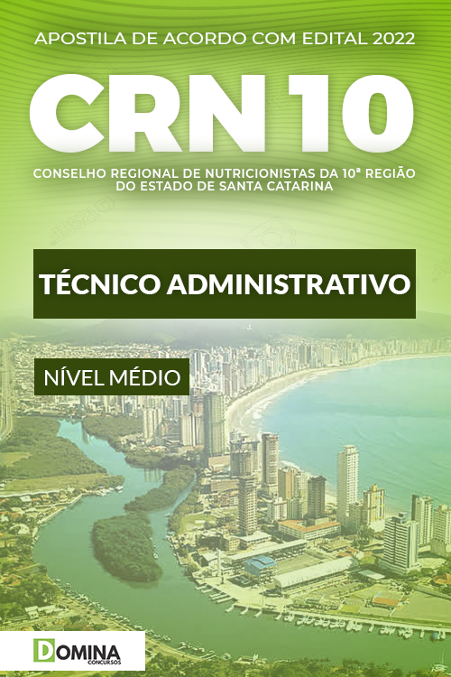 Apostila Digital CRN 10 SC 2022 Técnico Administrativo