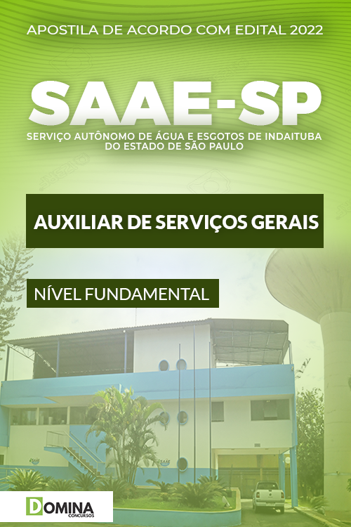 Apostila SAAE Indaiatuba SP 2022 Auxiliar Serviços Gerais