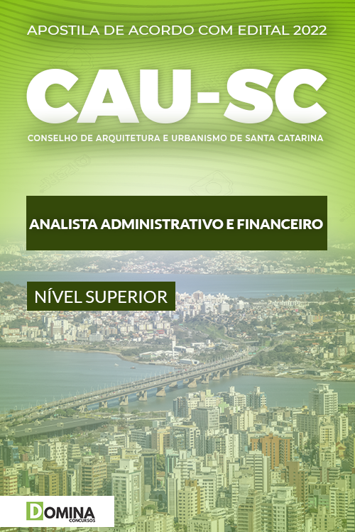 Apostila CAU SC 2022 Analista Administrativo e Financeiro