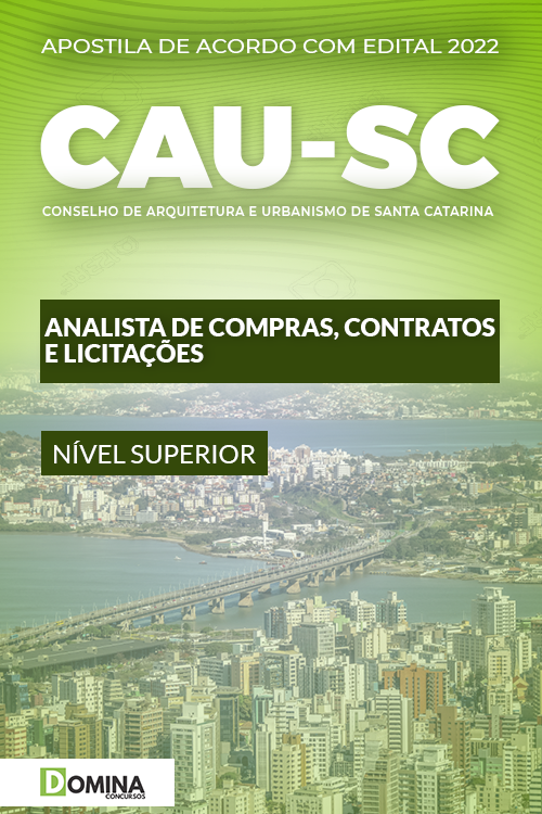 Apostila CAU SC 2022 Analista de Compras Contratos e Licitações