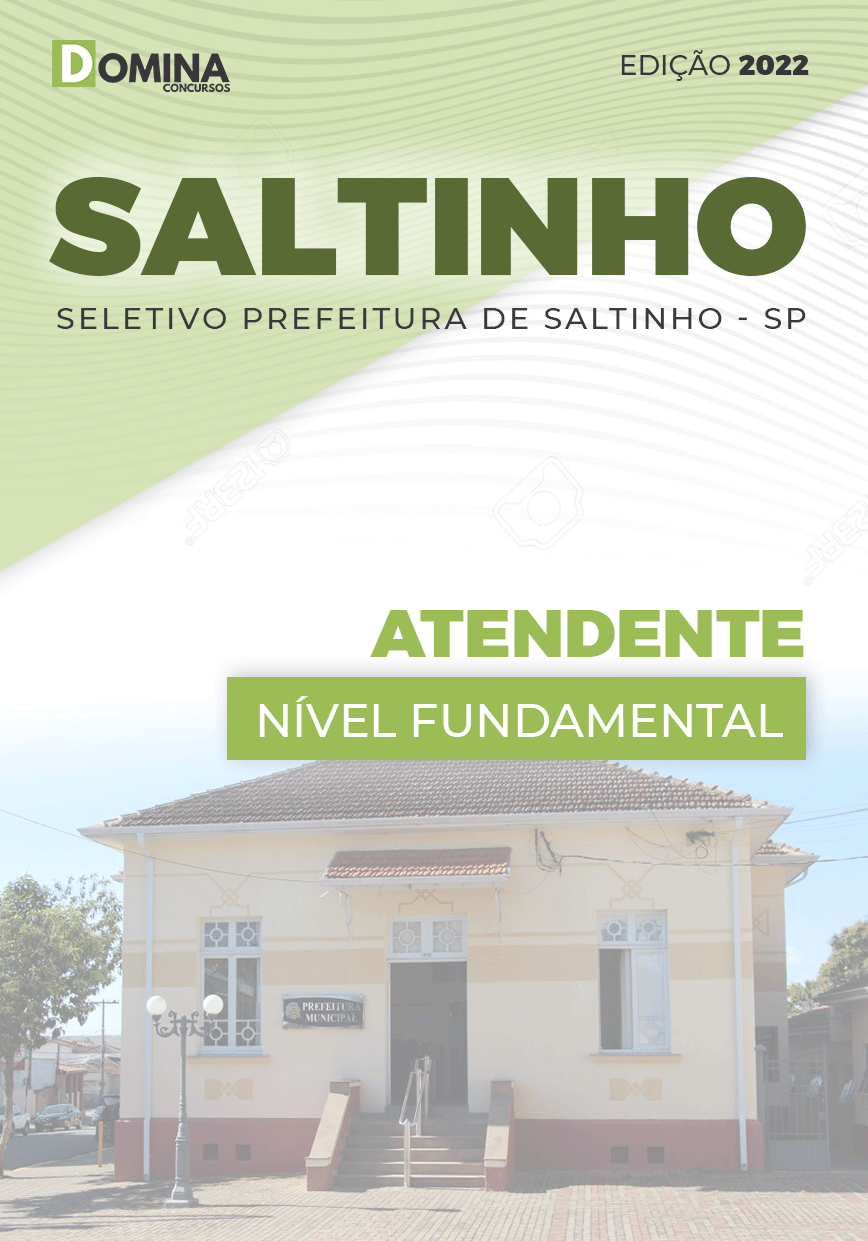 Apostila Digital Concurso Pref Saltinho SP 2022 Atendente