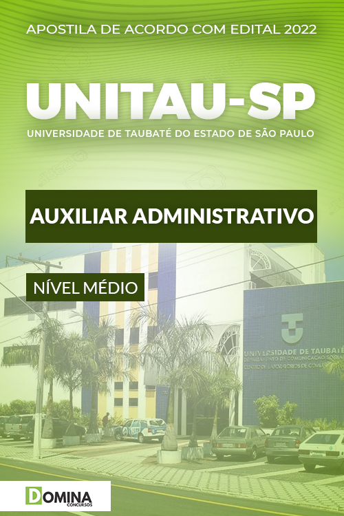 Apostila Digital UNITAU SP 2022 Auxiliar Administrativo