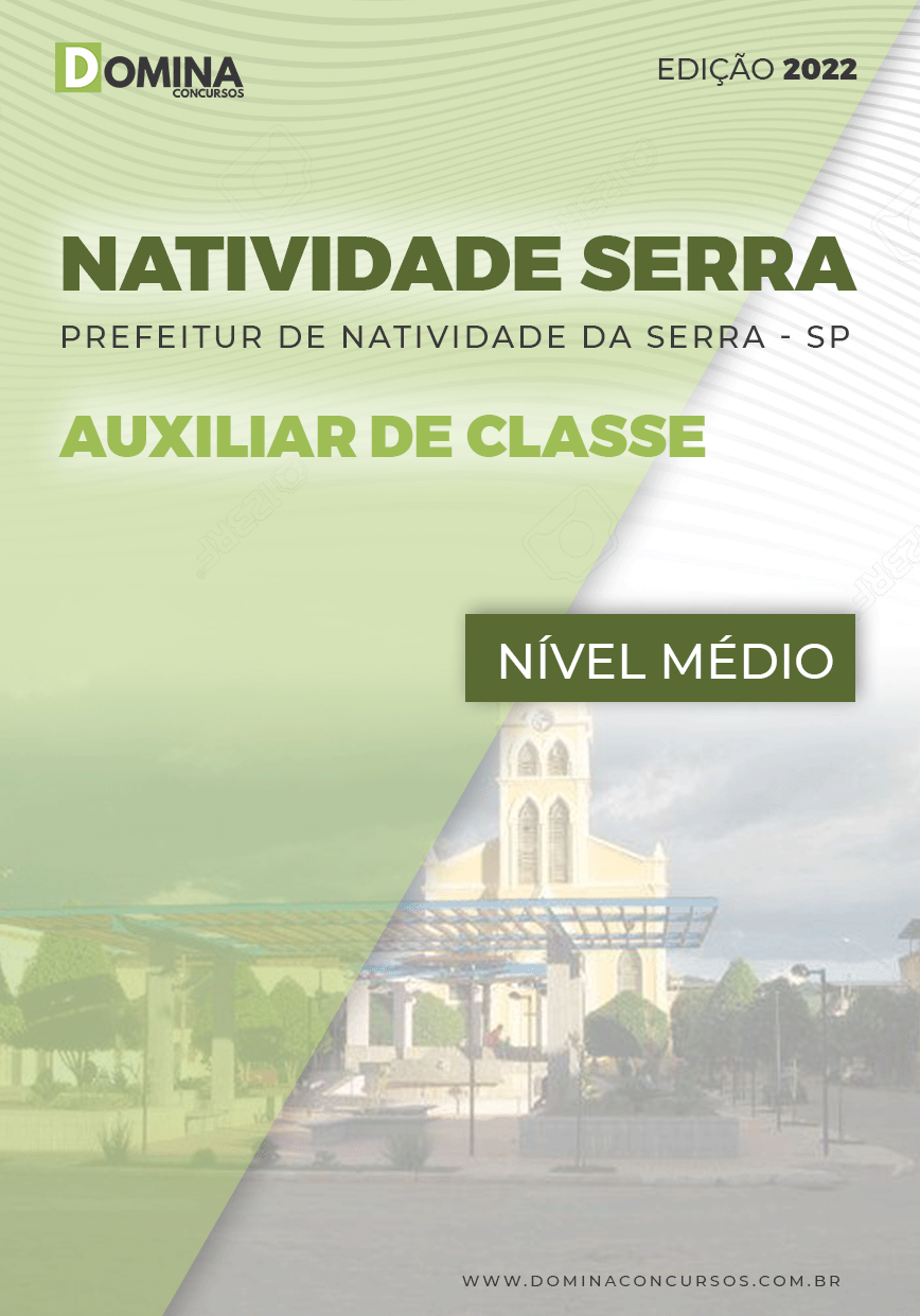 Apostila Pref Natividade Serra SP 2022 Auxiliar Classe