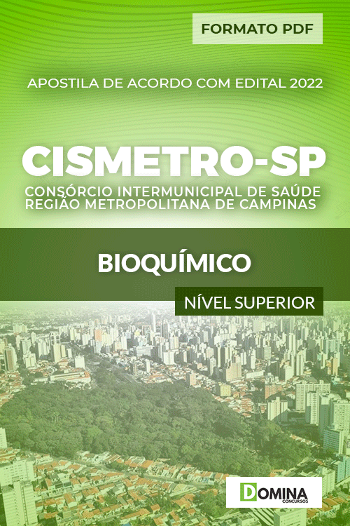 Apostila Digital Concurso CISMETRO SP 2022 Bioquímico