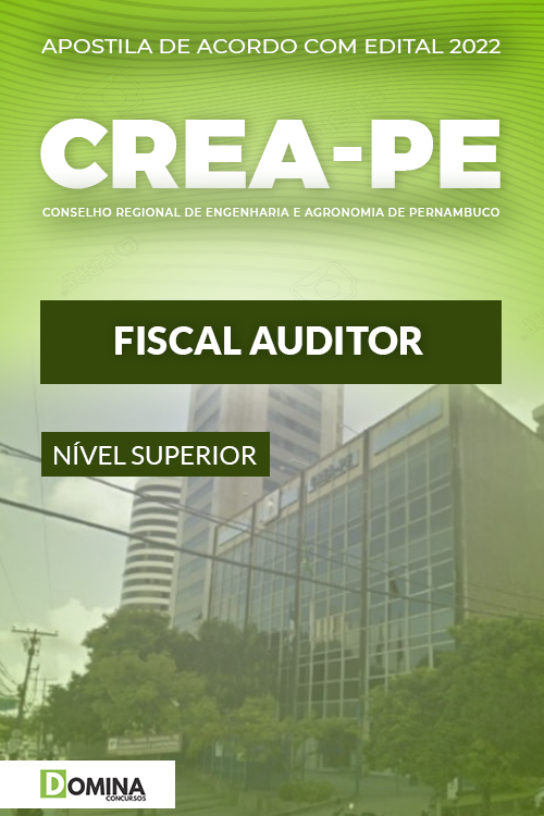 Apostila Digital Concurso CREA PE 2022 Fiscal Auditor
