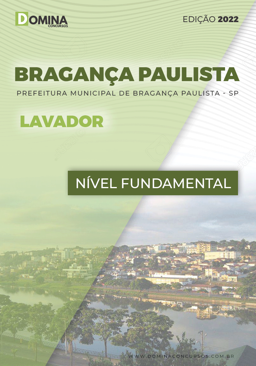 Apostila Digital Pref Bragança Paulista SP 2022 Lavador