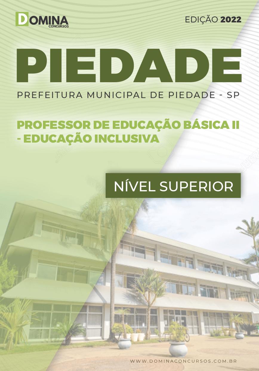 Apostila Pref Piedade SP 2022 PEB II Educação Inclusiva