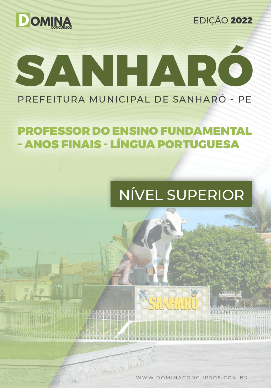Apostila Pref Sanharó PE 2022 PEF Anos Inic. Lín. Portuguesa