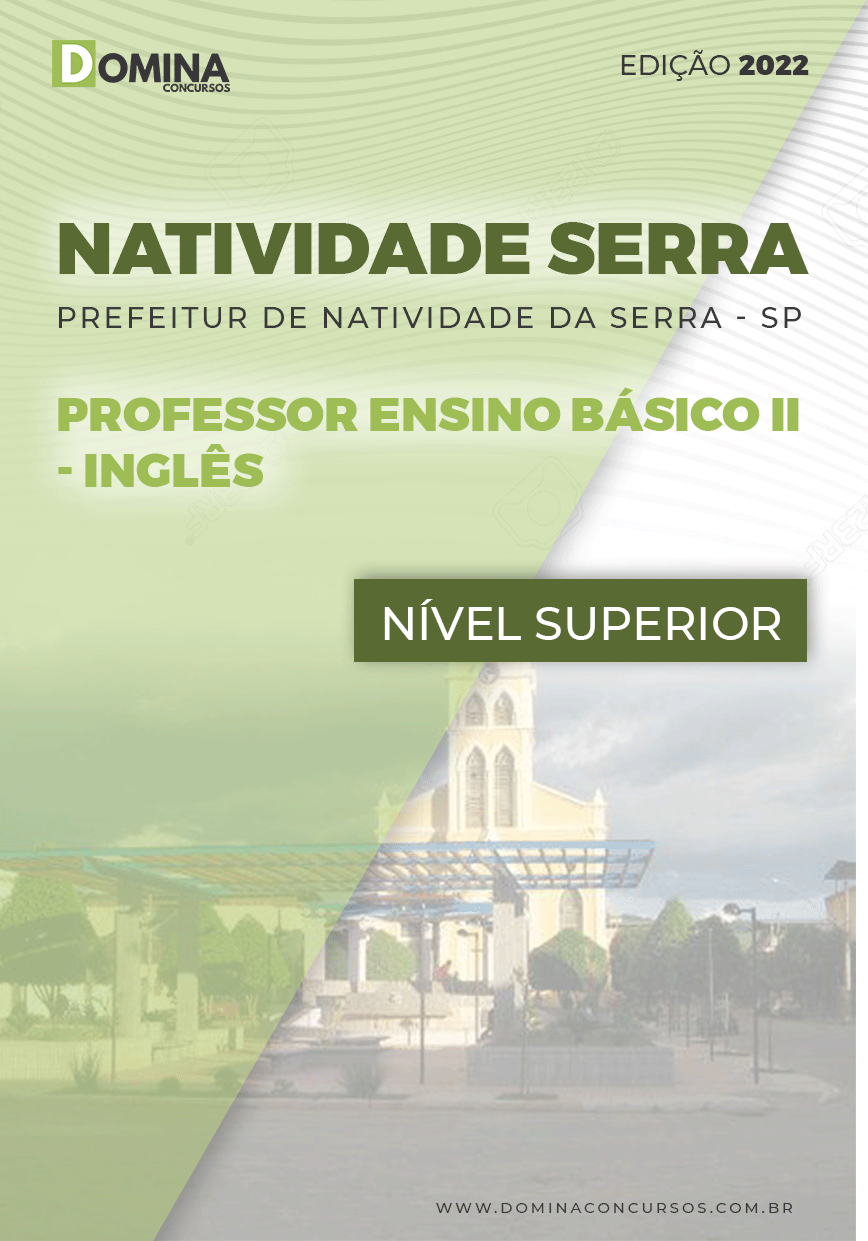Apostila Digital Pref Natividade Serra SP 2022 PEB II Inglês