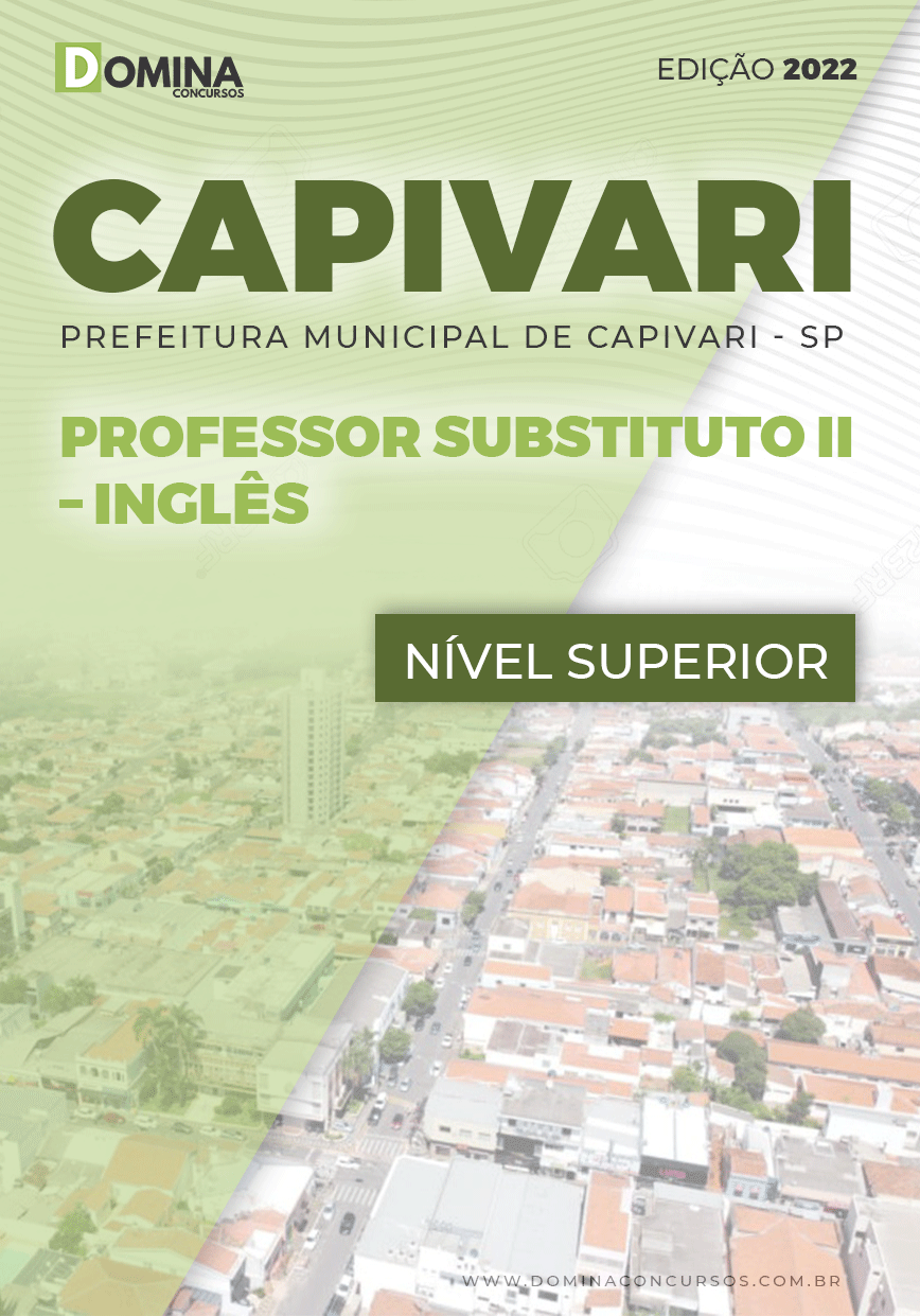 Apostila Pref Capivari SP 2022 Professor Substituto II Inglês