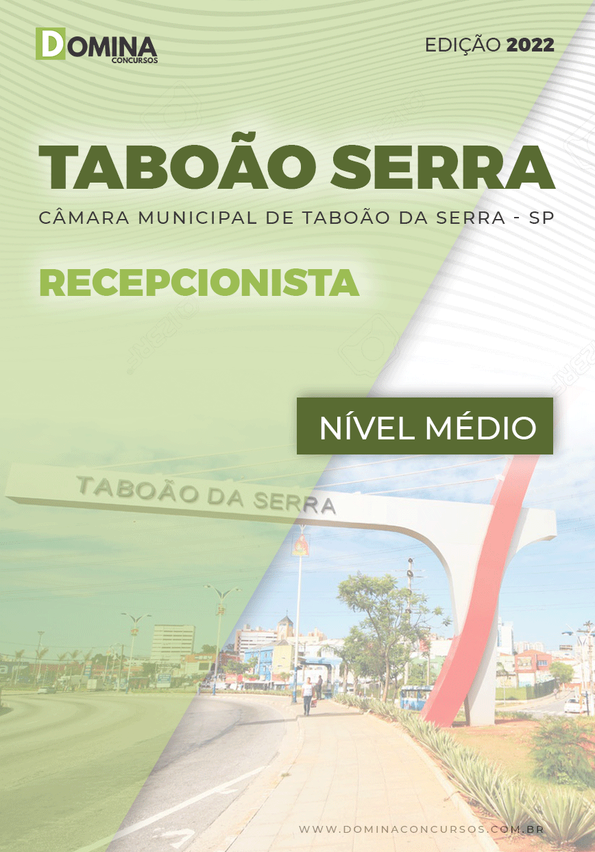 Apostila Câmara Taboão Serra SP 2022 Recepcionista